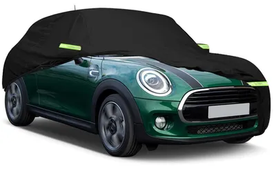 Zdjęcie produktu dla Pokrowiec samochodowy typu "pełna garaz" dla Mini Cooper 3-drzwiowe, lata produkcji 2000-2024, model 300D, uniwersalny, odblaskowy, wiatroszczelny, kolor: czarny