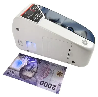 Zdjęcie produktu dla Liczniki banknotów V30 - Mini maszyna do liczenia pieniędzy - Wyświetlacz LED - Detekcja fałszywych banknotów UV - 600 banknotów/min - Wtyczka EU - Z lampą UV