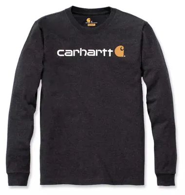 Image de T-shirt à manches longues Carhartt 104107 Dearborn Relaxed avec logo  Carbon Heather S