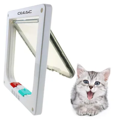 Obrázok produktu pre Klietka pre mačky s magnetickým zámkom a 4-cestným uzáverom, biela