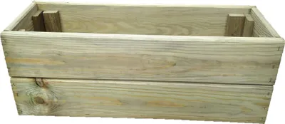 Produktbild von FKL Pflanzkasten aus Holz Pflanzkübel Kübel Kasten Garten Terrasse fertig montiert D27 (Roh, 60 cm)