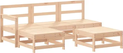 Produktbild von vidaXL 5-tlg. Garten-Lounge-Set Massivholz Kiefer