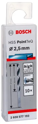 Produktbild von Metallspiralbohrer 2608577193 DIN338 2,5x 30x 57 mm HSS PointTeQ (10)