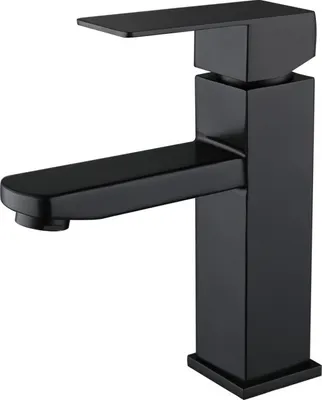 Obrázek produktu pro Delvant SQUARE umyvadlová baterie, koupelnová baterie, umyvadlová baterie, umyvadlová koupelnová baterie umyvadlová jednopáková černá