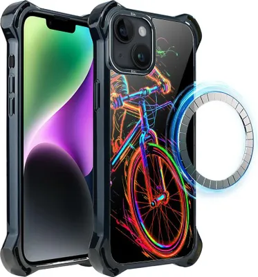 Obrázok produktu pre iPhone 14 Plus IBIZU DropGuard Ultra Case mit MagSafe, ElectroMove, Fahrradvibration