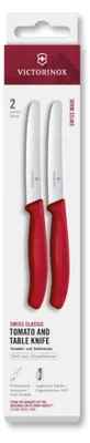 Produktbild von Victorinox Tafelmesser 2tlg. Wellenschliff 11cm rot