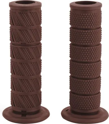 Obrázok produktu pre 2 kusy 22 mm univerzálne vintage motocyklové riadidlá rukoväte diagonálne bar končí (červená hnedá)