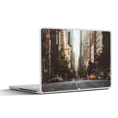 Produktbild von MuchoWow® Laptop Aufkleber Sticker Cover New York am Morgen 36.5x27.5 cm - Laptop-Sticker