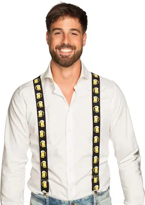 Obrázek produktu pro Boland 00652, Kšandy pro maškarní kostým, Dospělý, Jakékoliv pohlaví, Železo, Polyester, Polyuretan, Elastan, Černá, Bílá, Žlutá, 125 g
