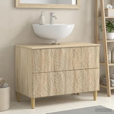 Zdjęcie produktu dla Maison Exclusive - Szafka pod umywalkę DELFT, sosna Sonoma, 82 x 41 x 59 cm