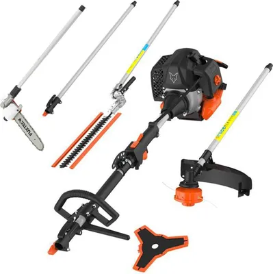 Produktbild von FUXTEC 5in1 Benzin Multigartengerär FX-MT252ER - 52ccm | 40cm | | inkl. Tragegurt | Freischneider 9-Zahn | 3PS | Hochentaster | 2-Takt | Heckenschere