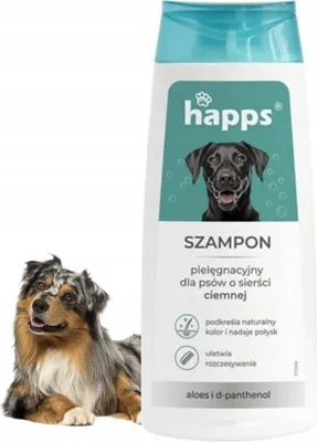 Produktbild von Happs Shampoo für Hunde mit dunklem Fell 200ml Glanz und Pflege