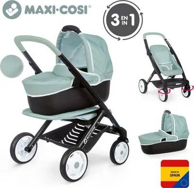 Image de Smoby Maxi-Cosi Poussette de poupée combinée 3 en 1