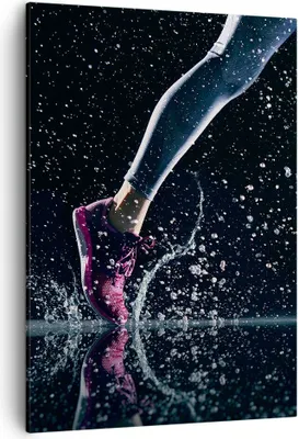 Produktbild von Bild auf Leinwand - Leinwandbild - Einteilig - Laufen Lifestyle Leichtathletik Schuhe - 50x70cm - Wand Bild - Wandbilder - Leinwanddruck - Wanddekoration - Leinwand bilder - Wandbild - PA50x70-2900