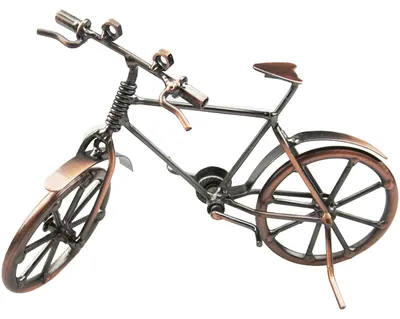 Vintage Mini-Fahrrad aus Metall, Dekoskulptur, 18 cm