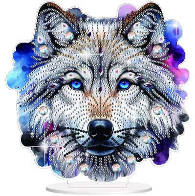 5D Diamond Painting Wolf – DIY Tischdekoration, Bastelset