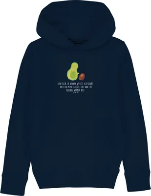 Produktbild von Mr. & Mrs. Panda Kinderpullover Avocado Kern rollt 12-14 Jahre (152/164) - French Navy - Geschenk, Pullover, Avocados, Schwangerschaft, Sweatshirt, Pulli, Liebe, Hoodie