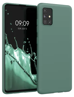 Produktbild von kwmobile Handyhülle für Samsung Galaxy A51 Hülle - TPU Case - Kabelloses Laden - Schutzhülle Cover in Blaugrün