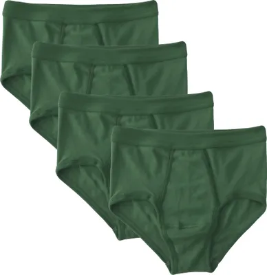 Produktbild von HERMKO 3240 4er Pack Herren Slip mit Eingriff und Weichbund ('Classic Art' - Weitere Farben) Baumwolle, Größe:D 10 = EU 4XL, Farbe:olive