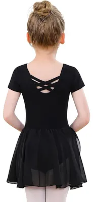 Produktbild von Mädchen-Balletzkleidung - Tanzkleid mit Chiffon-Tüllrock - Baumwolle - Kurze Ärmel