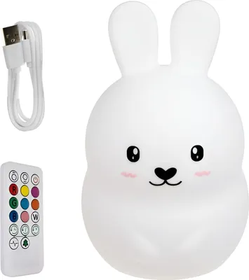 Zdjęcie produktu dla Lampka nocna RGB z pilotem - królik