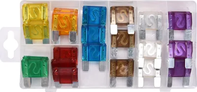 Image de Kit de fusibles plats pour véhicules automobiles – 24 pièces