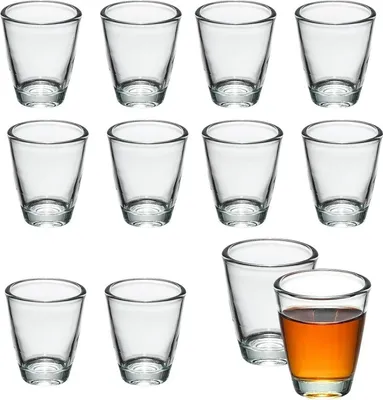 Immagine prodotto di Set di 12 bicchieri da 3CL/30ML base spessa, accessori per feste, bicchieri da liquore