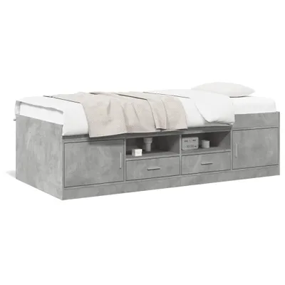 Produktbild von Möbel Tagesbett mit Schubladen Betongrau 75x190 cm Holzwerkstoff - Klassische Betten 3280261