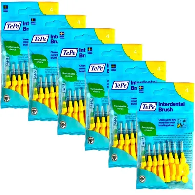 Produktbild von 6x TePe Original Interdentalbürsten -  0,7 mm gelb  - 6x 8 Stück