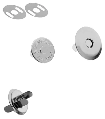 Produktbild von 10 Magnet-Verschlüsse rund + oval Größen- Farbwahl - Taschen Schloss Verschluss