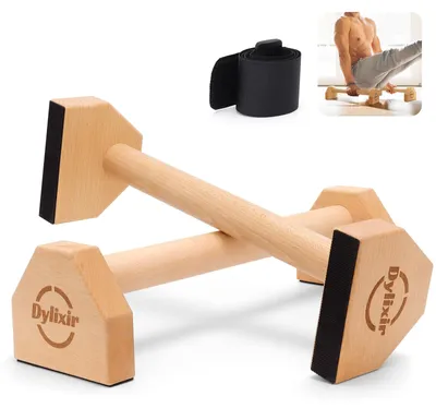 Produktbild von Push-upgriffe aus Holz, 2 Stück, parallettes, gelenkschonend, für Calisthenics