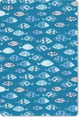 Produktbild von MuchoWow® Mauspad Mousepad Fisch - Blau - Muster 40x60 cm - Mousepads - Maus Mat - Pad - Mausunterlage - Schreibtisch Accesoire
