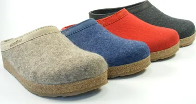 Produktbild von Haflinger Schuhe Damen Hausschuhe Pantoffeln Wolle Grizzly Torben 713001, Größe:45 EU, Farbe:Rot