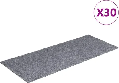 Immagine prodotto di vidaXL Tappetini autoadesivi 30 pezzi 60x25 cm Grigio chiaro Rettangolare