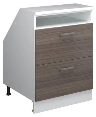 Zdjęcie produktu dla Szafa skosna Vicco Rion Szlachetna szarość 60 x 81.6 cm z 2 szufladami, korpus szafy głębokość 60 cm, Model 60227