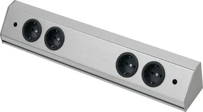 Produktbild von WIPO Steckdosenleiste Corner Compact, L 560 mm, Edelstahl Effekt