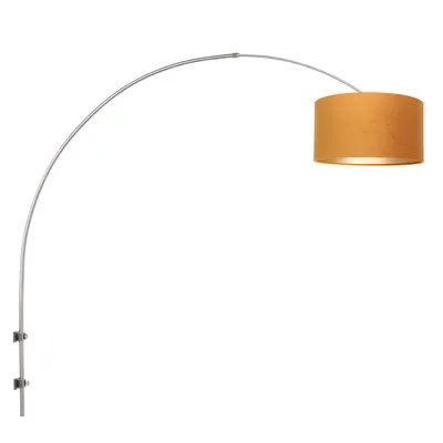 Image de Steinhauer - applique murale - Sparkled Light - acier - métal tissu - E27 - 8147ST
