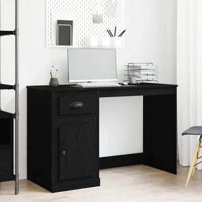 Zdjęcie produktu dla Maison Exclusive - Biurko, kolor czarny, imitacja dębu, wymiary: 50 x 115 x 75 cm