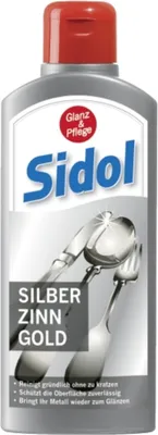 Produktbild von Sidol Metallreiniger für Silber, Gold und Zinn – reinigt, entfernt Anlaufstellen und bringt Glanz