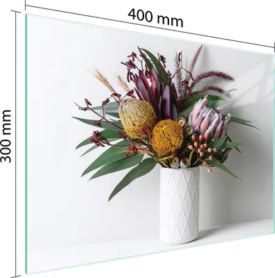 Produktbild von Schneidebrett Herdabdeckplatte Multiglasschneidplatte 40x30 cm Blumen Art.
