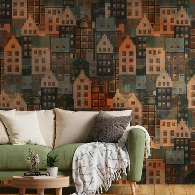 Productafbeelding van Profhome 391821-GU Fotobehang grafisch mat meerkleurig bruingrijs 1,59 m x 2,8 m