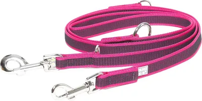 Produktbild von Julius-K9 Leine Super Grip, doppelt verstellbar, pink, Maße: 2,2 m / 20 mm