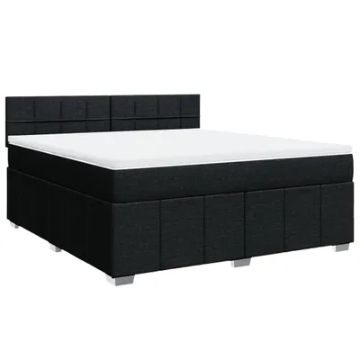 Produktbild von （Robust Möbel）Boxspringbett Modernes/Doppelbett - Polsterbett Erwachsene/r /Kind - mit Matratze Schwarz 180x200cm Stoff - Klassische Betten DEMöbel216235