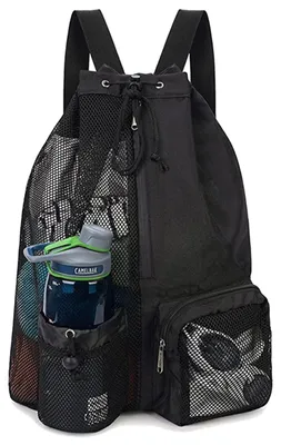 Produktbild von Wasserdichte Schwimmtasche, 20 Liter, Rucksack für Schwimmen, mit Kordelzug, große Kapazität, schwarz