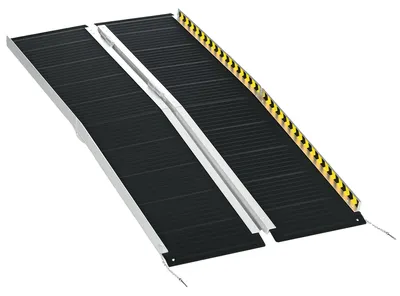 Immagine prodotto di SunvelloRampa per Sedia a Rotelle Pieghevole e Antiscivolo in Alluminio, 152x73cm, Capacità 272kg