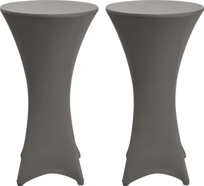 Image de Lot de 2 housses extensibles pour table haute Beautissu Stella Ø 80 cm