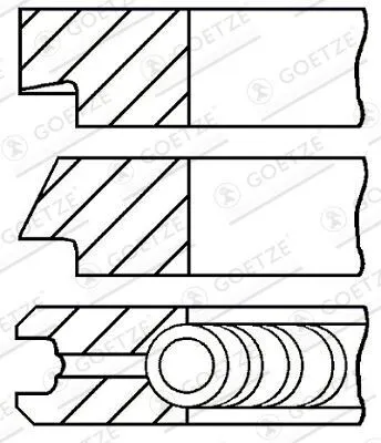 Produktbild von GOETZE ENGINE 08-138200-00 Kolbenringsatz Kolbenringe für FIAT PALIO (178BX)