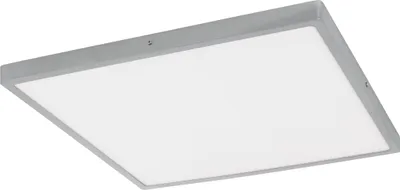 Produktbild von EGLO LED Deckenleuchte Fueva 1, 1 flammige Deckenlampe, Material: Aluminium, Kunststoff, Farbe: Silber, weiß, L: 50x50 cm, warmweiß