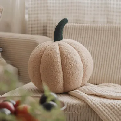 Produktbild von SOFT LOOP Deko-Kissen Beige Kürbis 35x22 cm