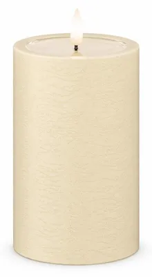 Produktbild von Deluxe Homeart Unique LED-Kerze Echtwachs Creme - 7,5 x 15 cm